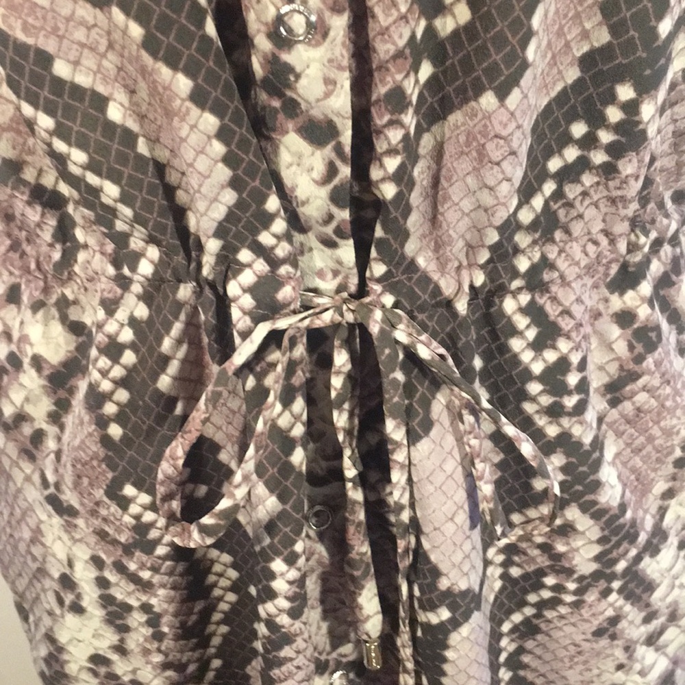 Michael Kors Snake/Lizard Print Button Up Dress - image 7